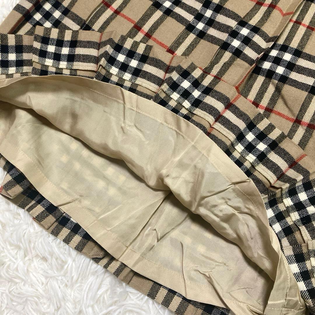 バーバリーズ　ヴィンテージ　ノバチェック　プリーツスカート　ミモレ丈　9AB2