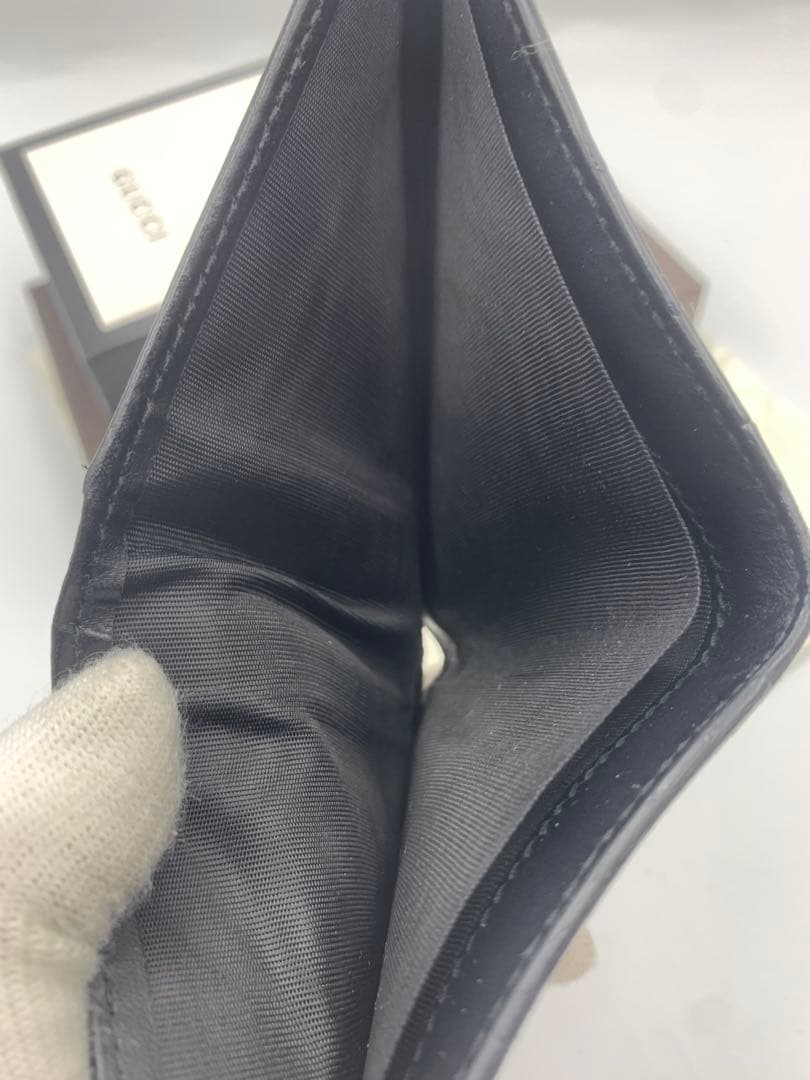 GUCCI キングスネーク GGスプリーム 二つ折り財布 GG柄 P55