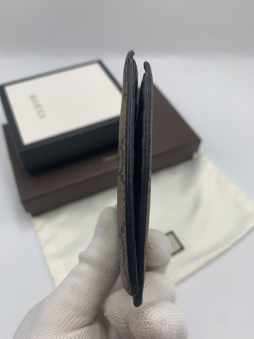 GUCCI キングスネーク GGスプリーム 二つ折り財布 GG柄 P55