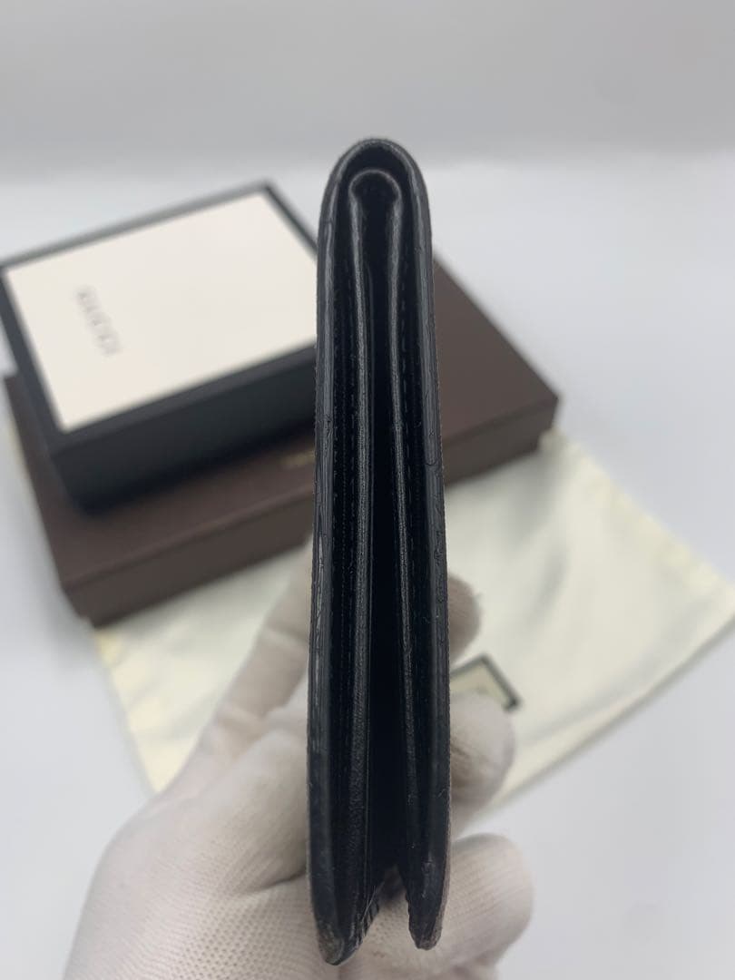 GUCCI キングスネーク GGスプリーム 二つ折り財布 GG柄 P55