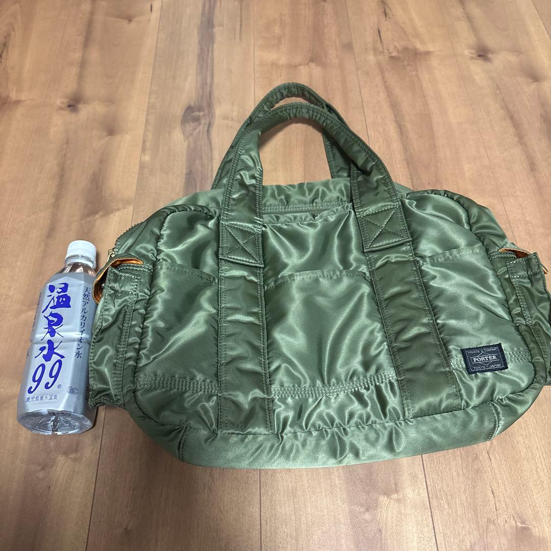 【美品】PORTER タンカー　ダッフル　ミニボストン　セージグリーン