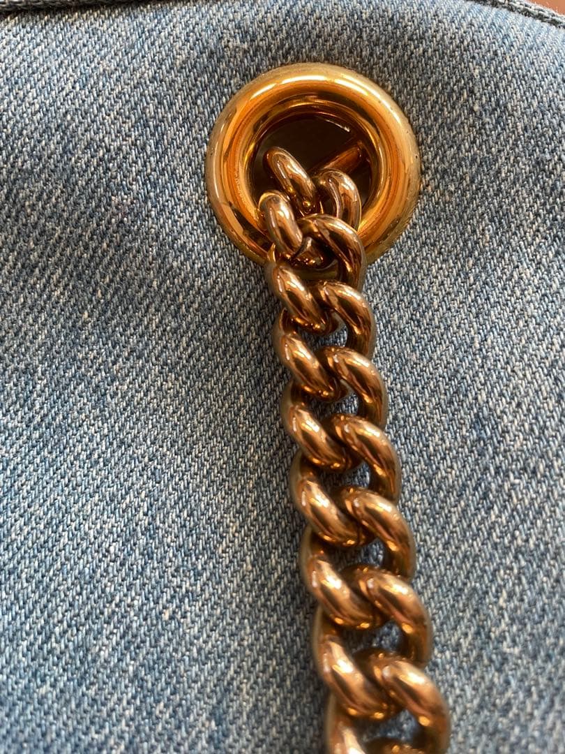 GUCCI デニムブルー ショルダーバッグ 保存袋付き