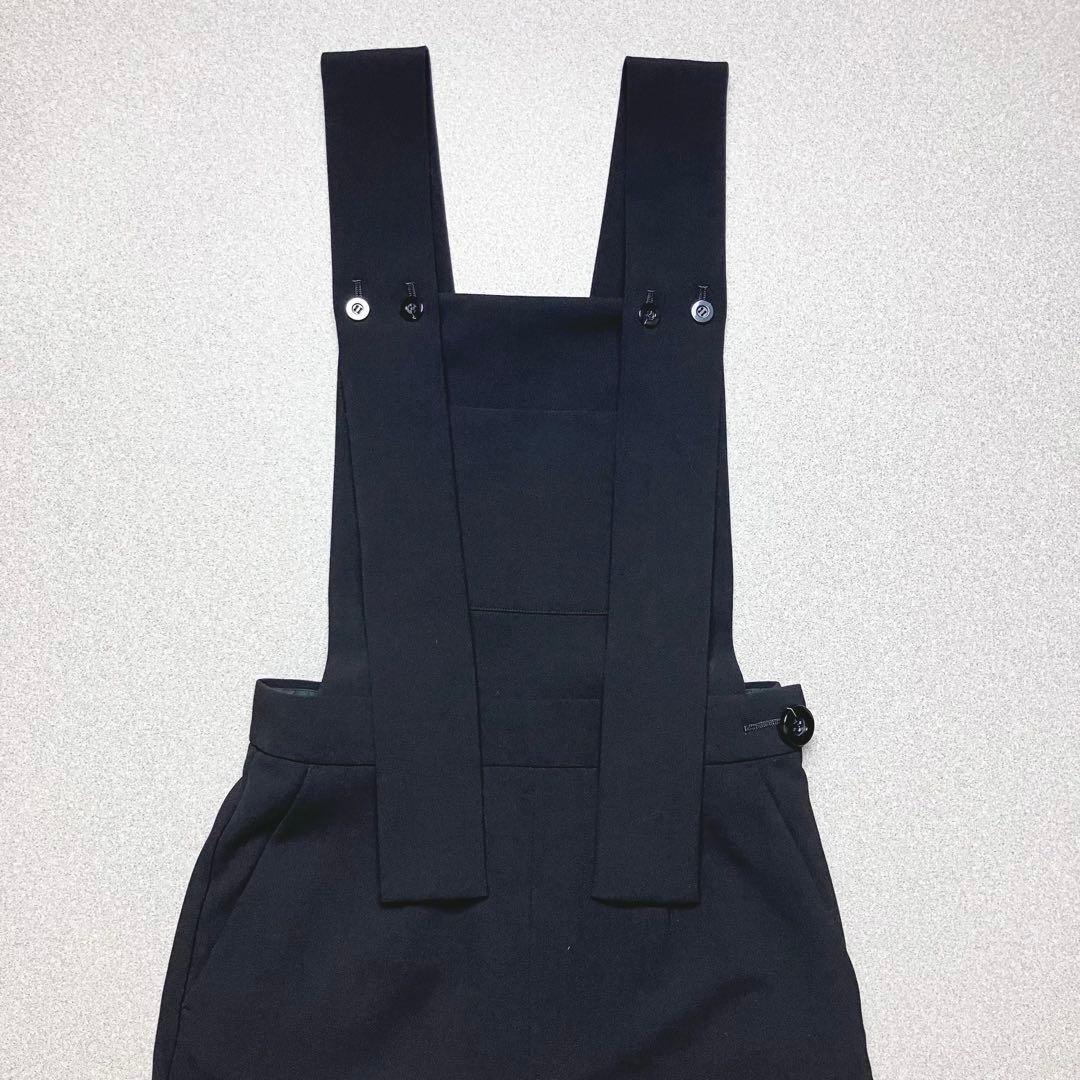 近年 ENFÖLD エンフォルド ロングストラップオーバーオール サロペット 黒