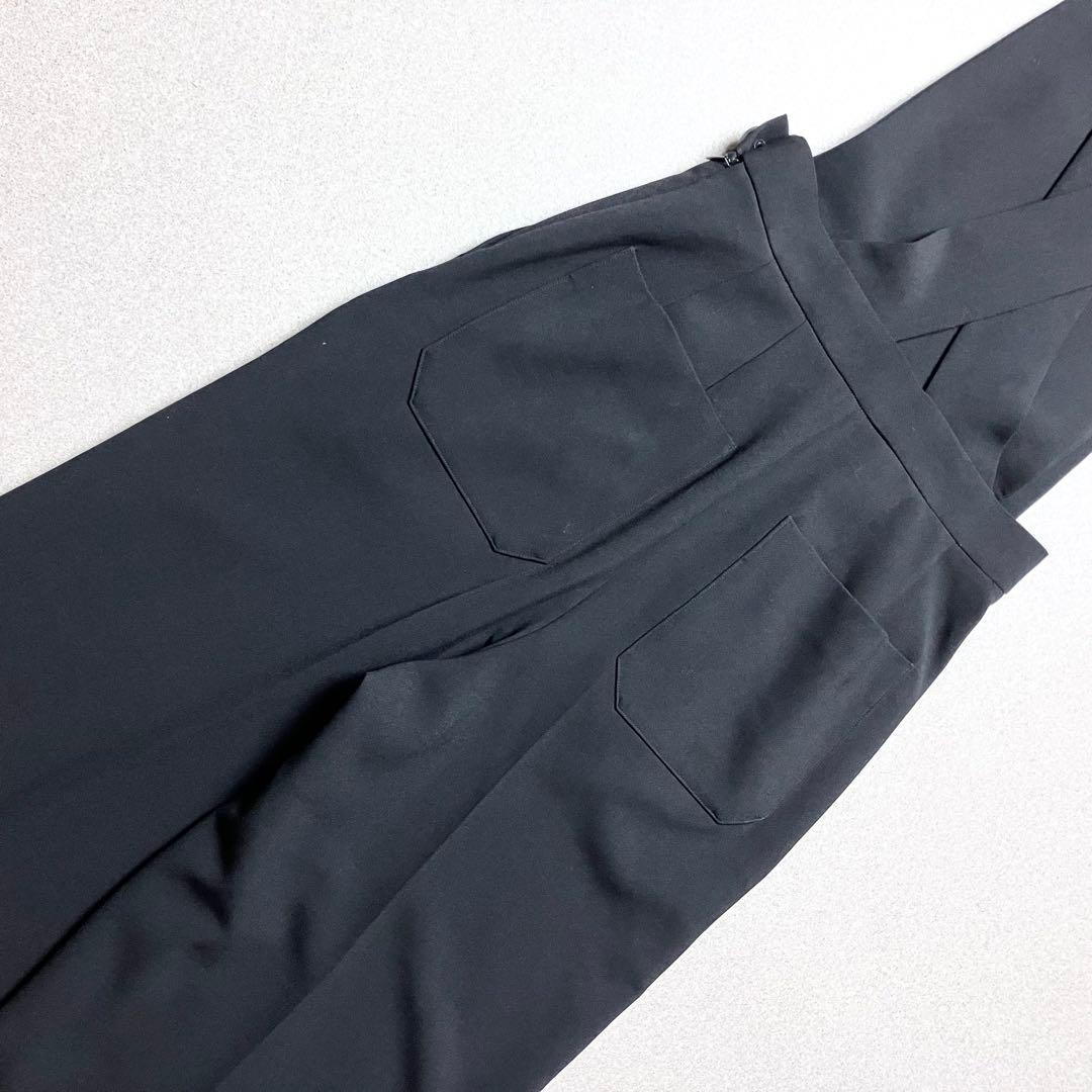 近年 ENFÖLD エンフォルド ロングストラップオーバーオール サロペット 黒