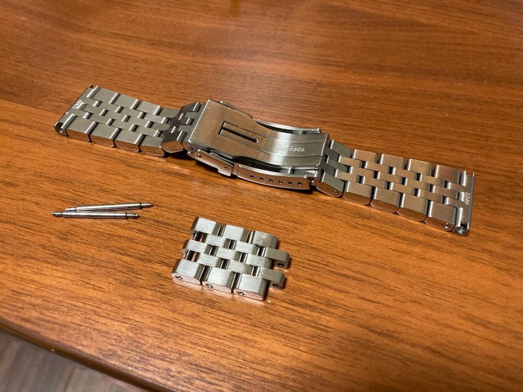 22mm　腕時計ベルト　Geckota タイコノート　ブラックボーイ