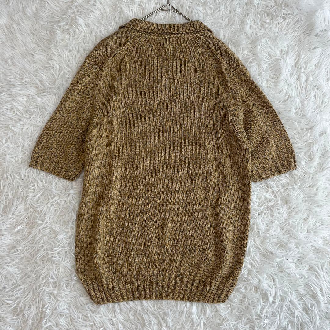 新品タグ付✨セッテフィーリカシミヤ 最高級 リネン 麻 スキッパー ポロシャツ