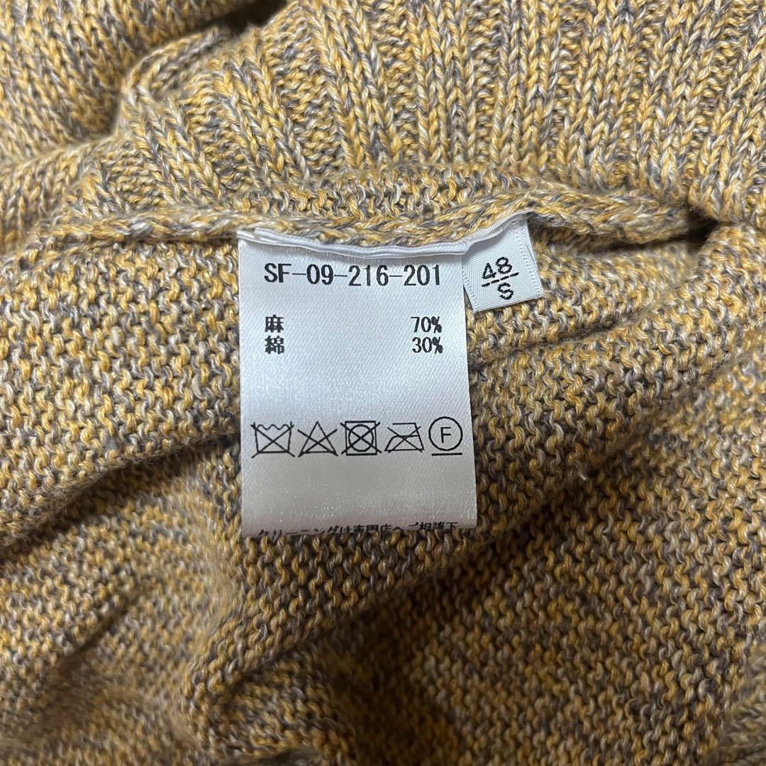 新品タグ付✨セッテフィーリカシミヤ 最高級 リネン 麻 スキッパー ポロシャツ