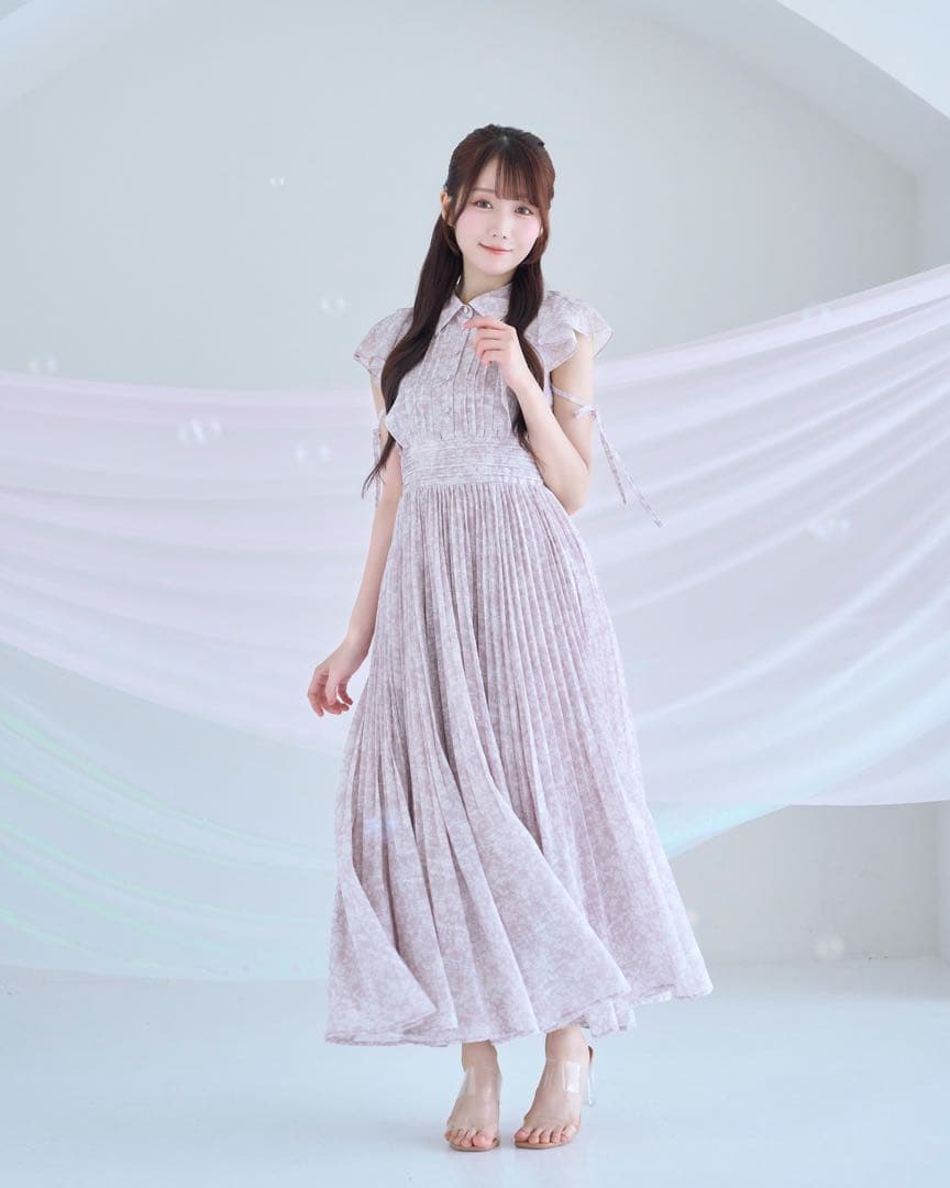 ワンピース RoseMuse pleats floral print dress