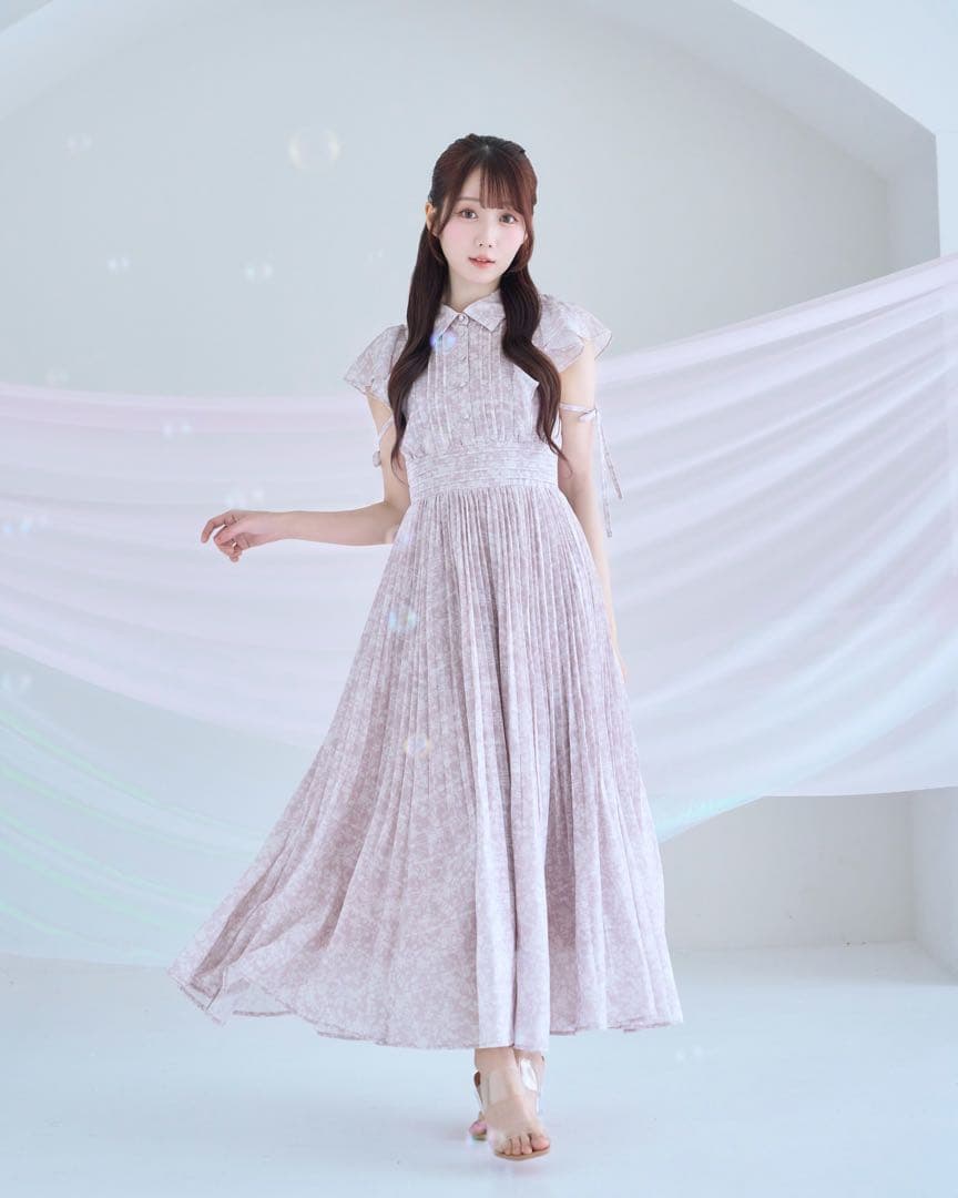 ワンピース RoseMuse pleats floral print dress