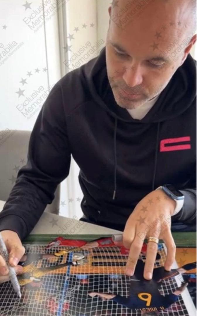 パ*ー様 【証明書付】訳あり イニエスタ直筆サイン スペイン A3サイズ相当