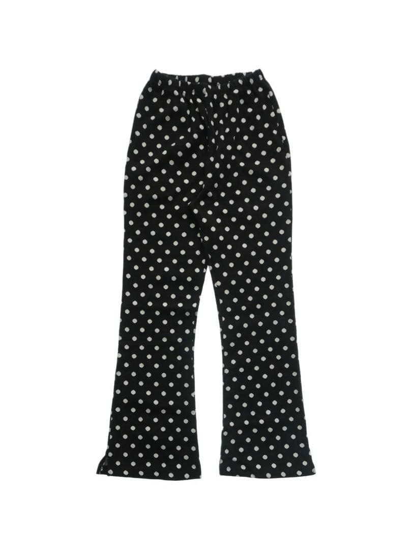 【即日配送】 アテネ attends 韓国 ドット 水玉 パンツ フレアパンツ