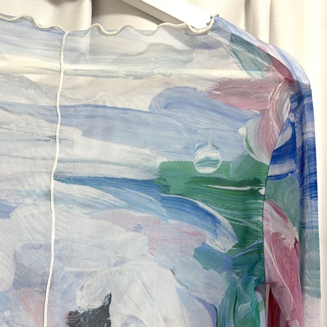 poppy スワン　シースルートップス