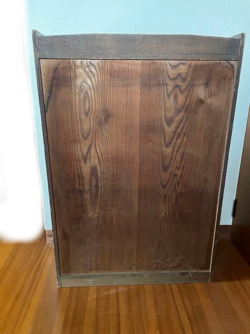 昭和レトロ　ダークブラウン 木製本棚　オープンシェルフ 3段