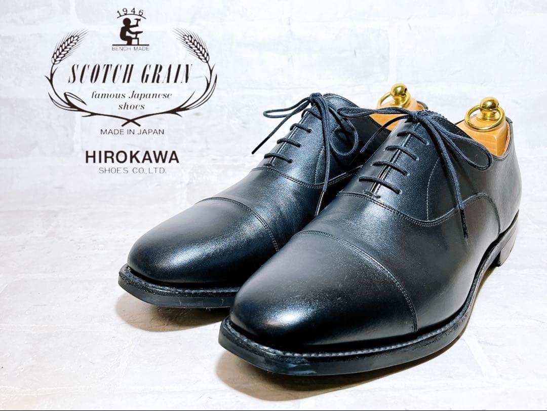 【極美品】スコッチグレイン ストレートチップ ビジネスシューズ 27EEEcm