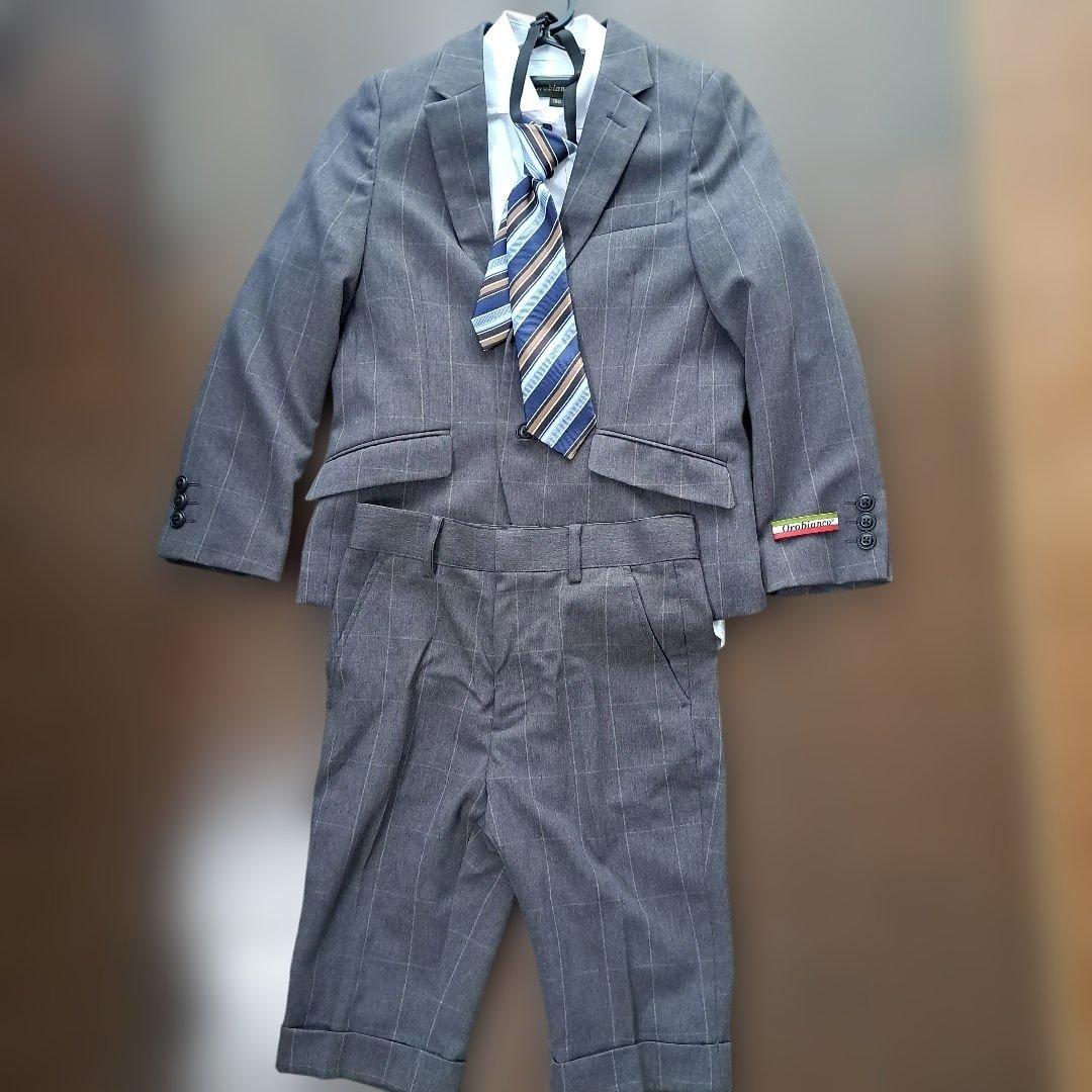 オロビアンコ 130cm セットアップ スーツ 入学式 卒園式　グレー