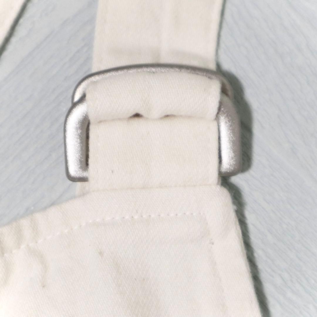 美品★かぐれ デニムサロペット オーバーオール コットン100 アイボリー F