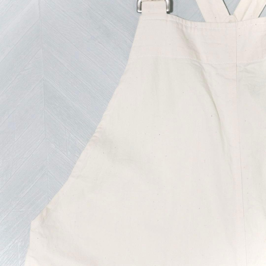 美品★かぐれ デニムサロペット オーバーオール コットン100 アイボリー F