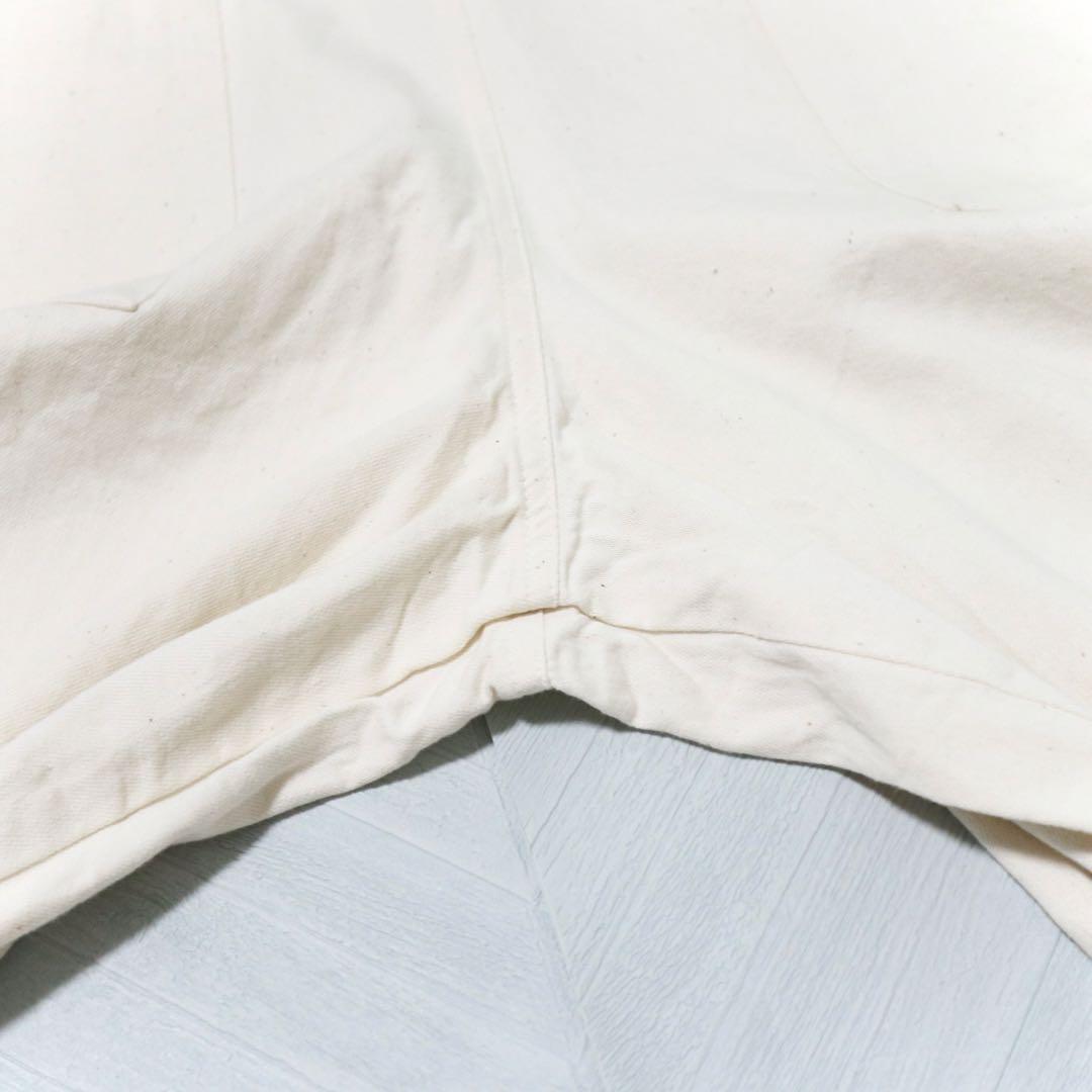 美品★かぐれ デニムサロペット オーバーオール コットン100 アイボリー F