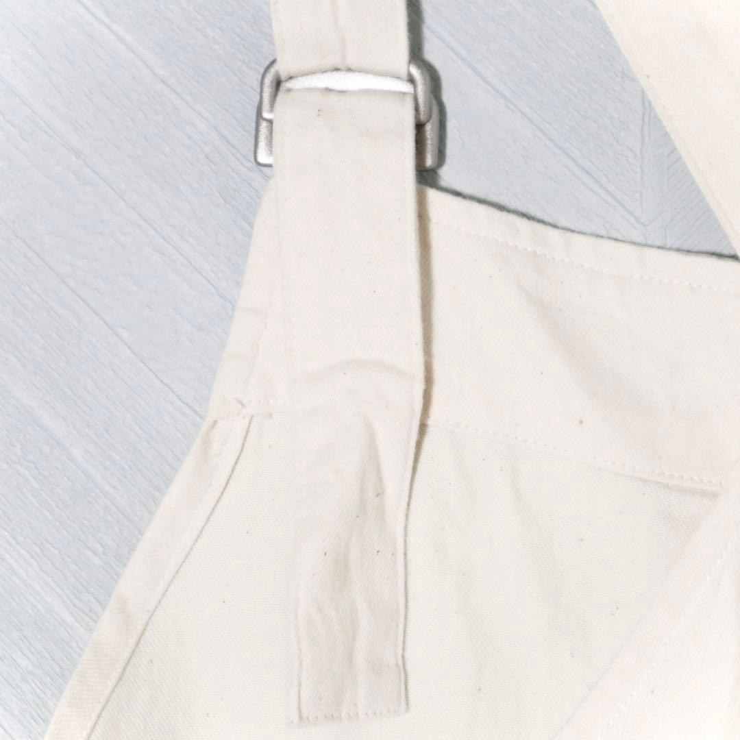 美品★かぐれ デニムサロペット オーバーオール コットン100 アイボリー F