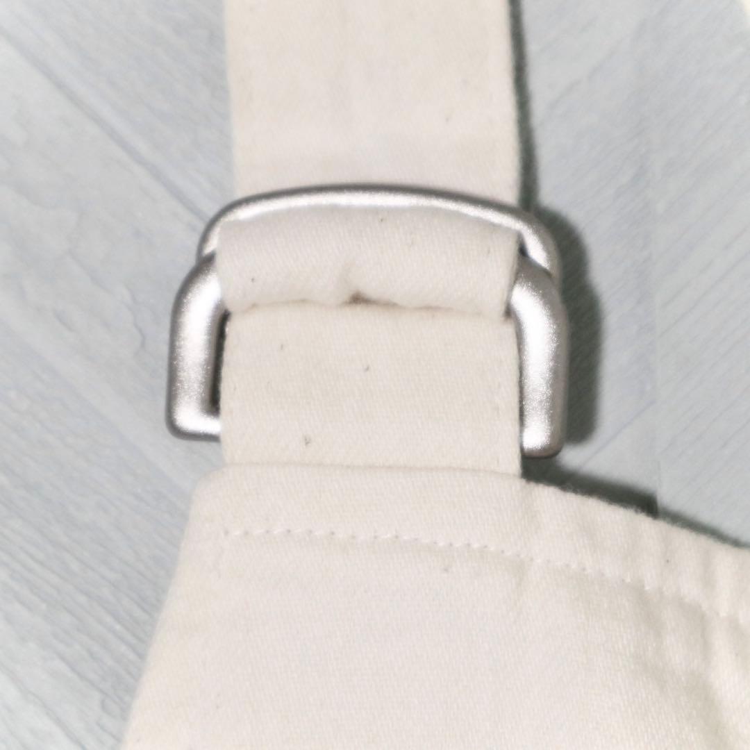 美品★かぐれ デニムサロペット オーバーオール コットン100 アイボリー F