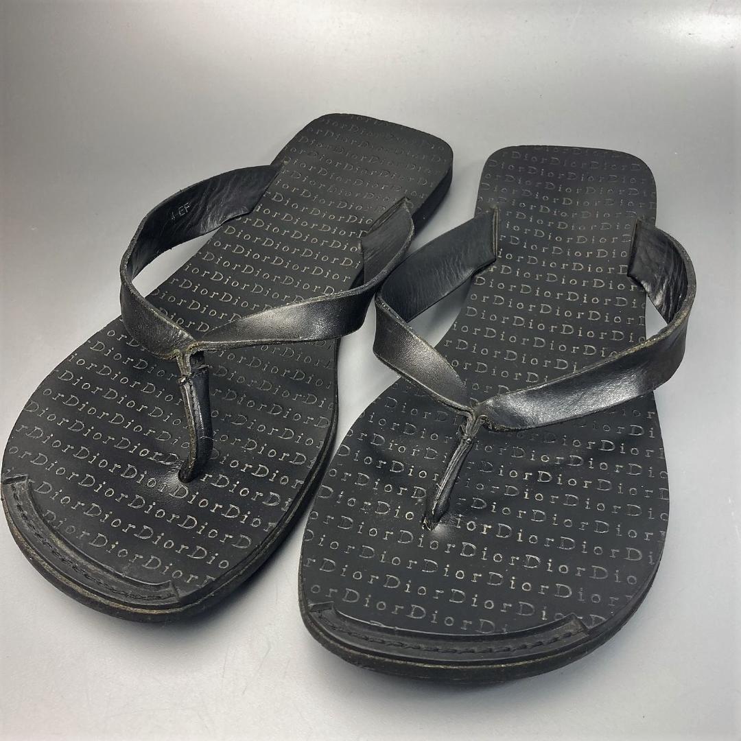 【ディオールオム】　レザーサンダル　ブラック　28cm　DIORHOMME