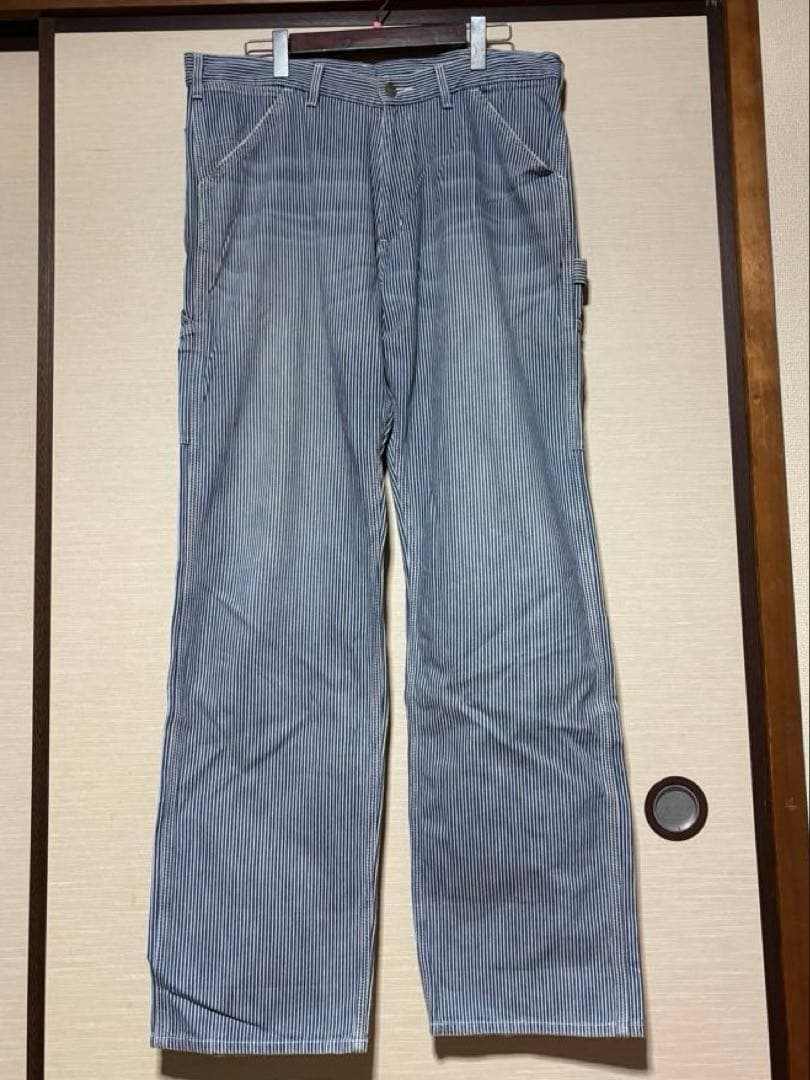 90's Carhartt ヒッコリーストライプ デニムペインターパンツ