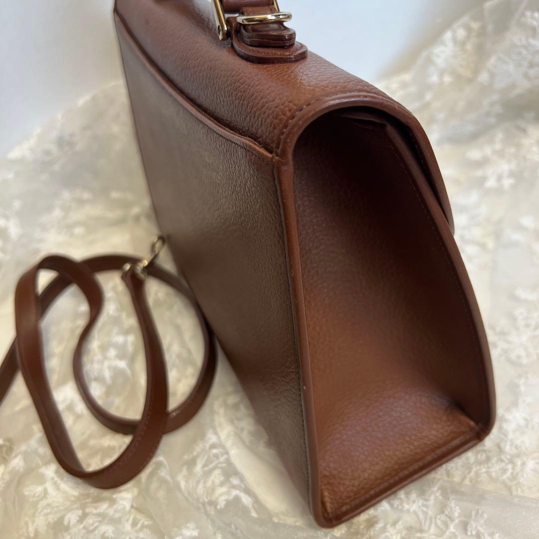 Burberry ブラウンレザー ショルダーバッグ オールドバーバリー2way