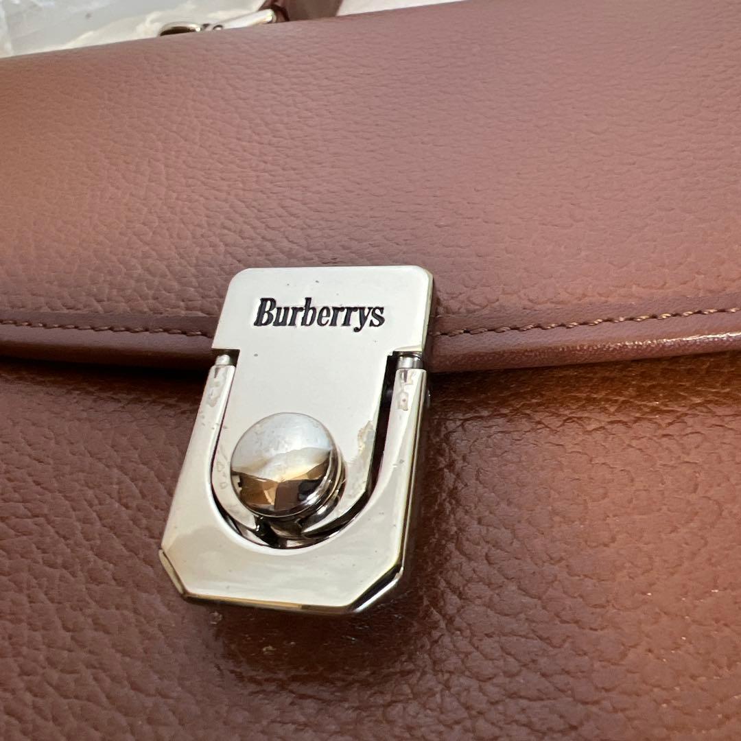 Burberry ブラウンレザー ショルダーバッグ オールドバーバリー2way