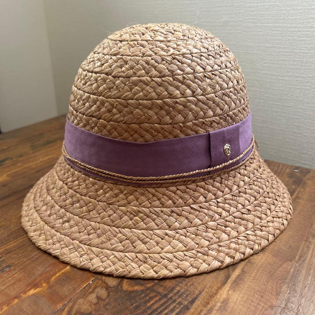 ヘレンカミンスキー ラフィアハット レベッカ ヌガー ジャカランダ ラベンダー