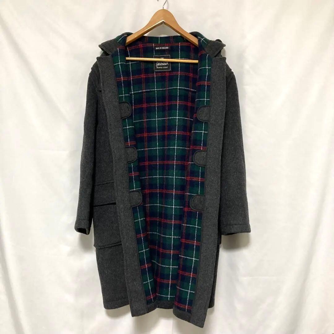 英国製 グローバーオール ダッフルコート L グレー ロング丈 90s 古着