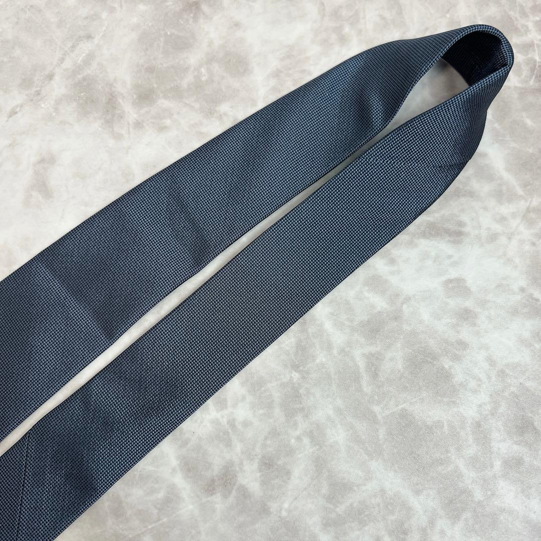 未使用 タグ付き ディオールオム ネクタイ ソリッドタイ ネイビー 微光沢