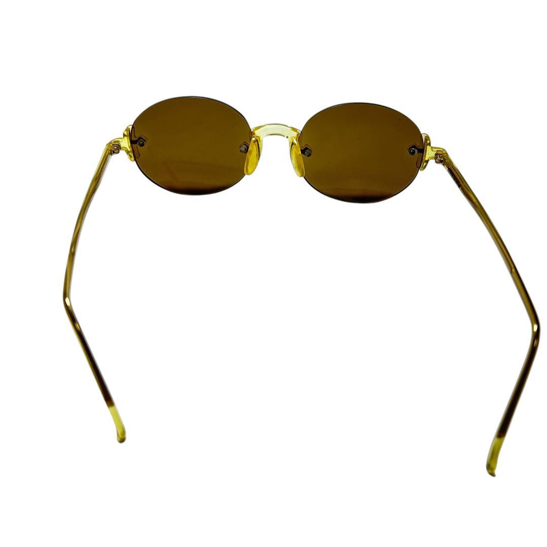 白山眼鏡店　サングラス　イエロー　クリアフレーム