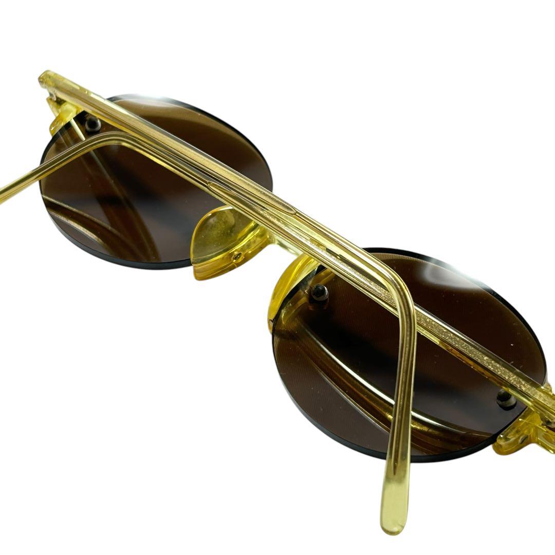 白山眼鏡店　サングラス　イエロー　クリアフレーム