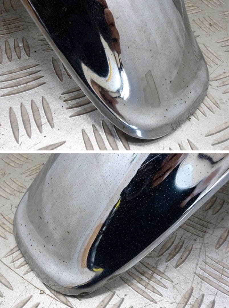 ゼファー750外し　メッキフロントフェンダー