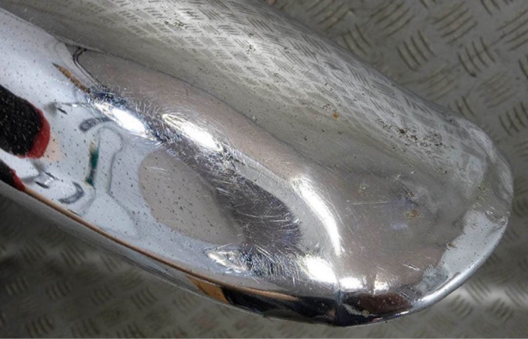 ゼファー750外し　メッキフロントフェンダー