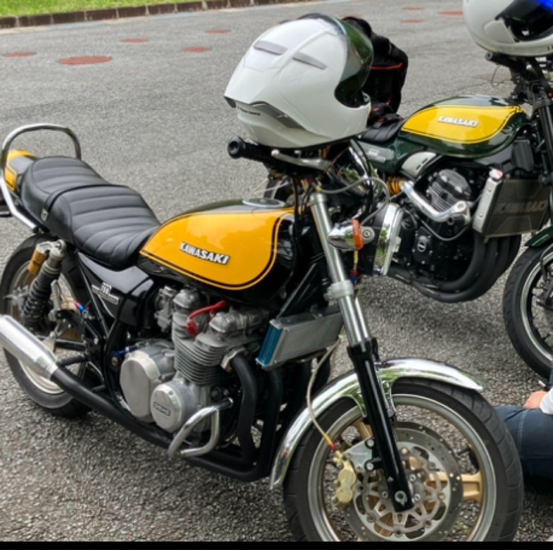 ゼファー750外し　メッキフロントフェンダー