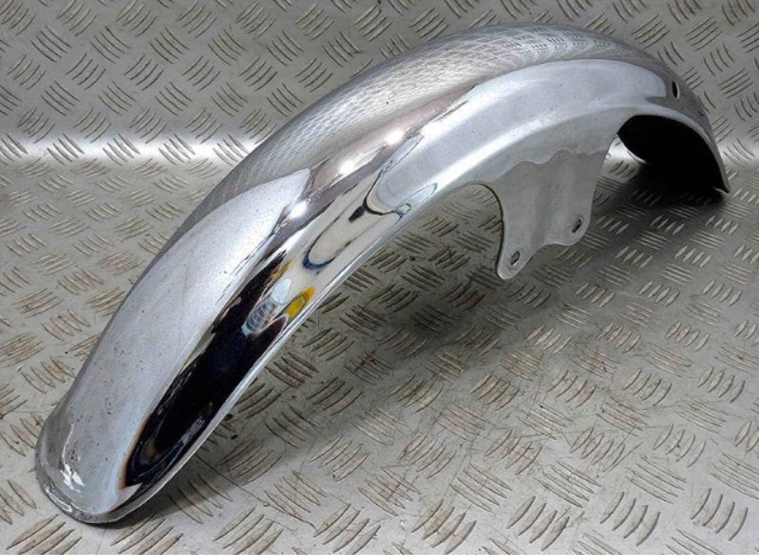 ゼファー750外し　メッキフロントフェンダー