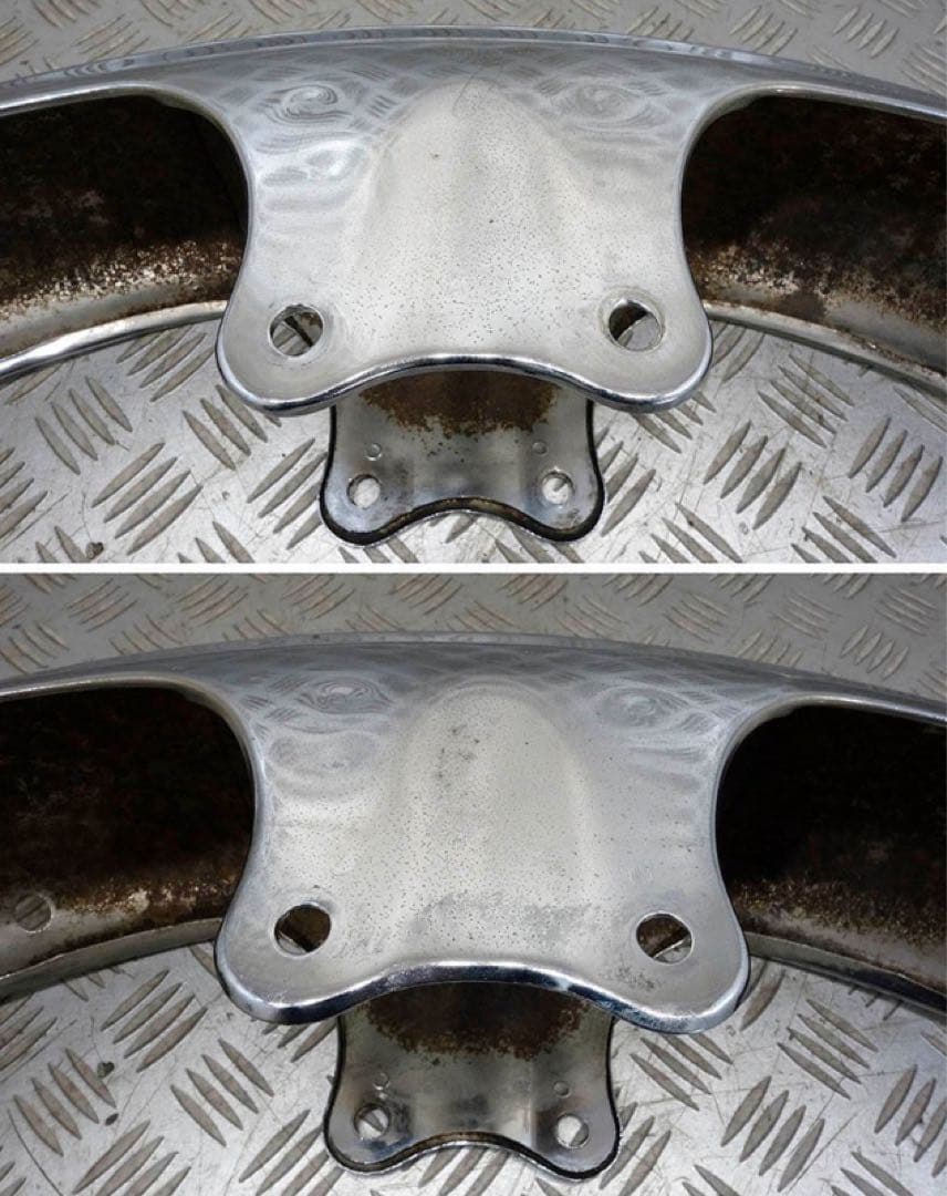 ゼファー750外し　メッキフロントフェンダー