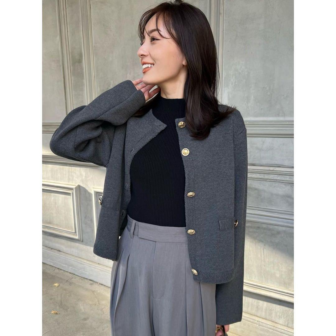 anuans ノーカラージャケット