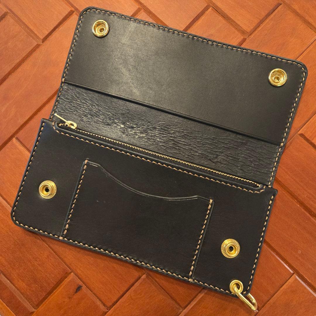 128ロング　トラッカーウォレット【ブラック】