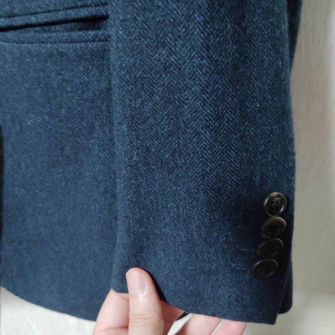 【現行】ポールスミス スーツ上下 セットアップ ヘリンボーン グリーン 緑