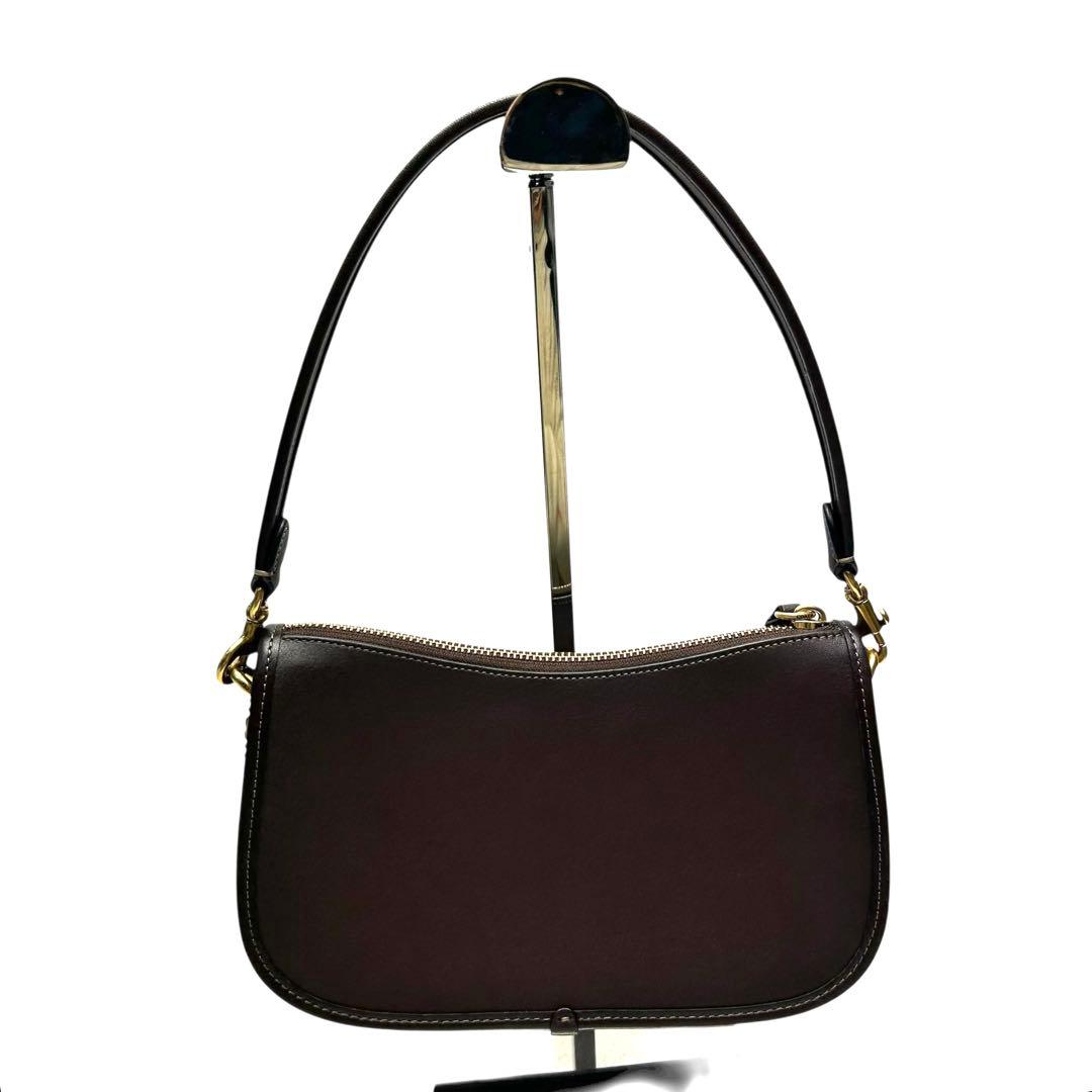 コーチ COACH スィンガー 20 ハンドバッグ ターンロック 2way 茶色