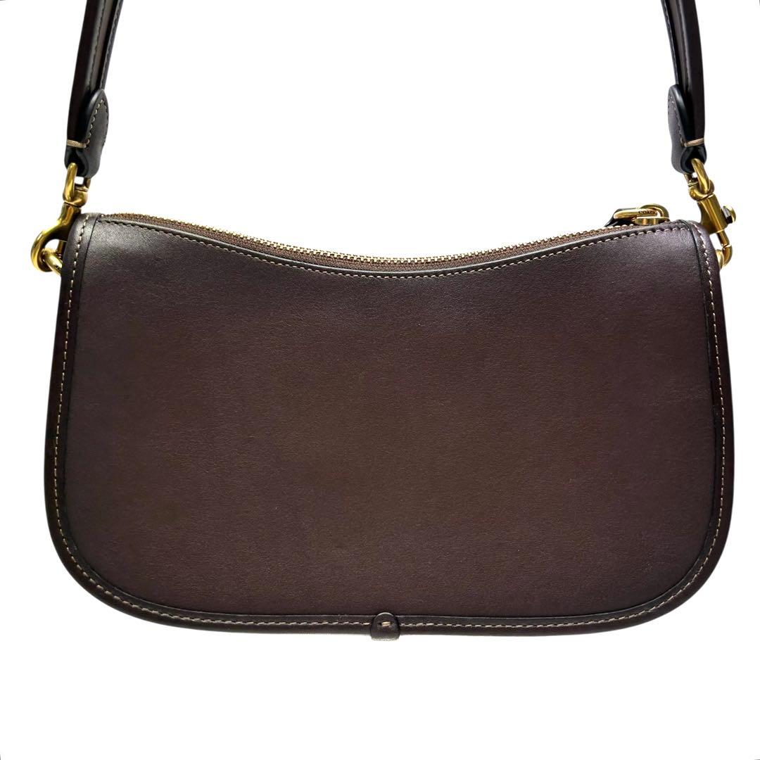 コーチ COACH スィンガー 20 ハンドバッグ ターンロック 2way 茶色