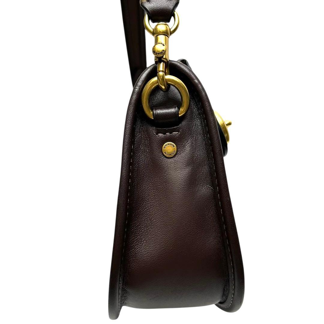 コーチ COACH スィンガー 20 ハンドバッグ ターンロック 2way 茶色