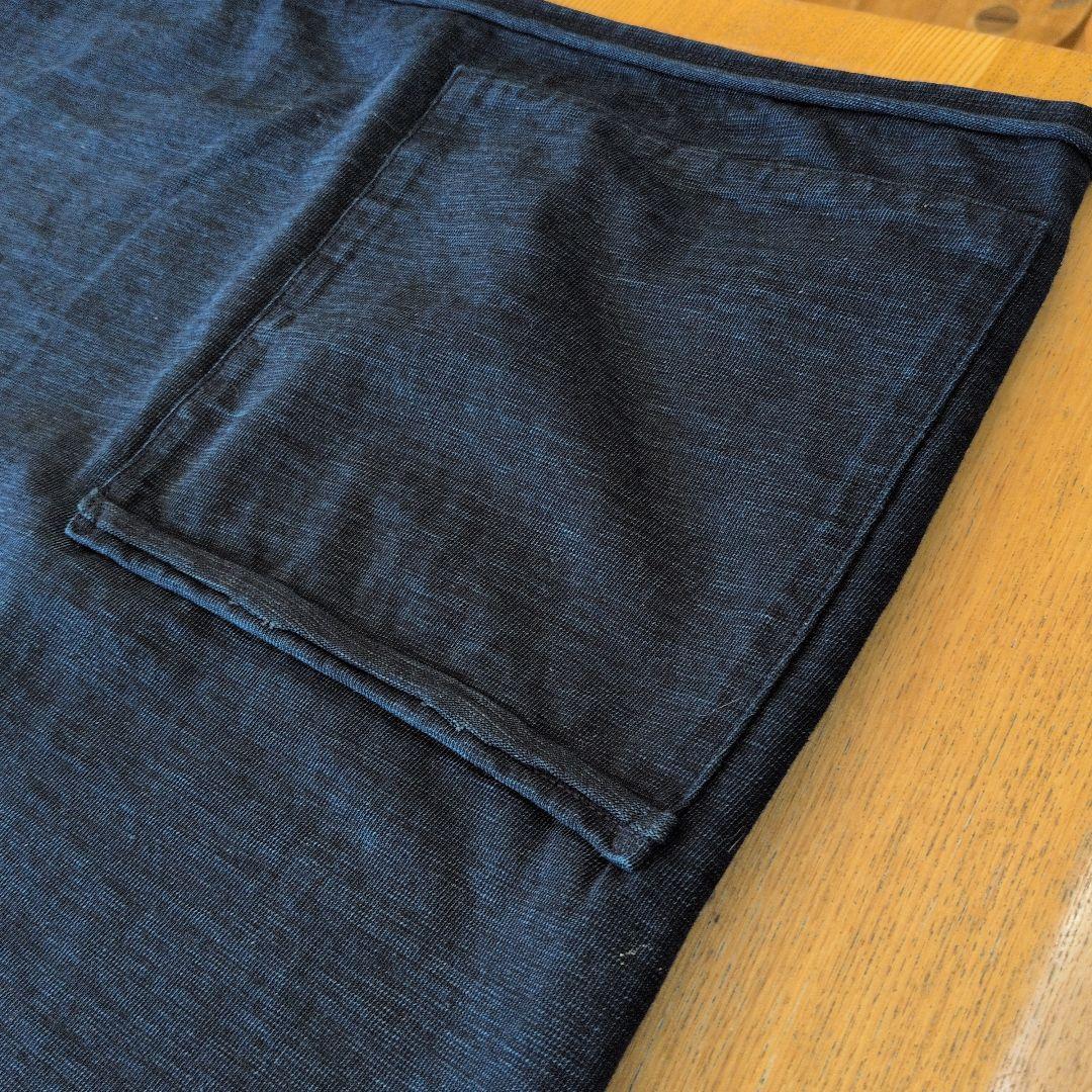 年末限定価格　未使用タグ付　45rpm　凸凹天竺インディゴボトルネックカットソー