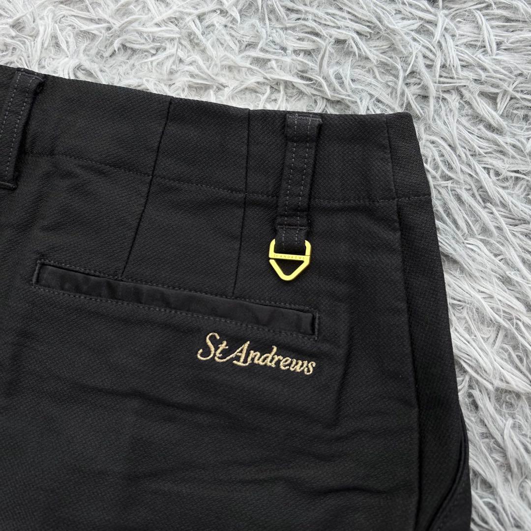 新品　セントアンドリュース　スカート　プリーツ　ストレッチ　秋冬　グレー　L