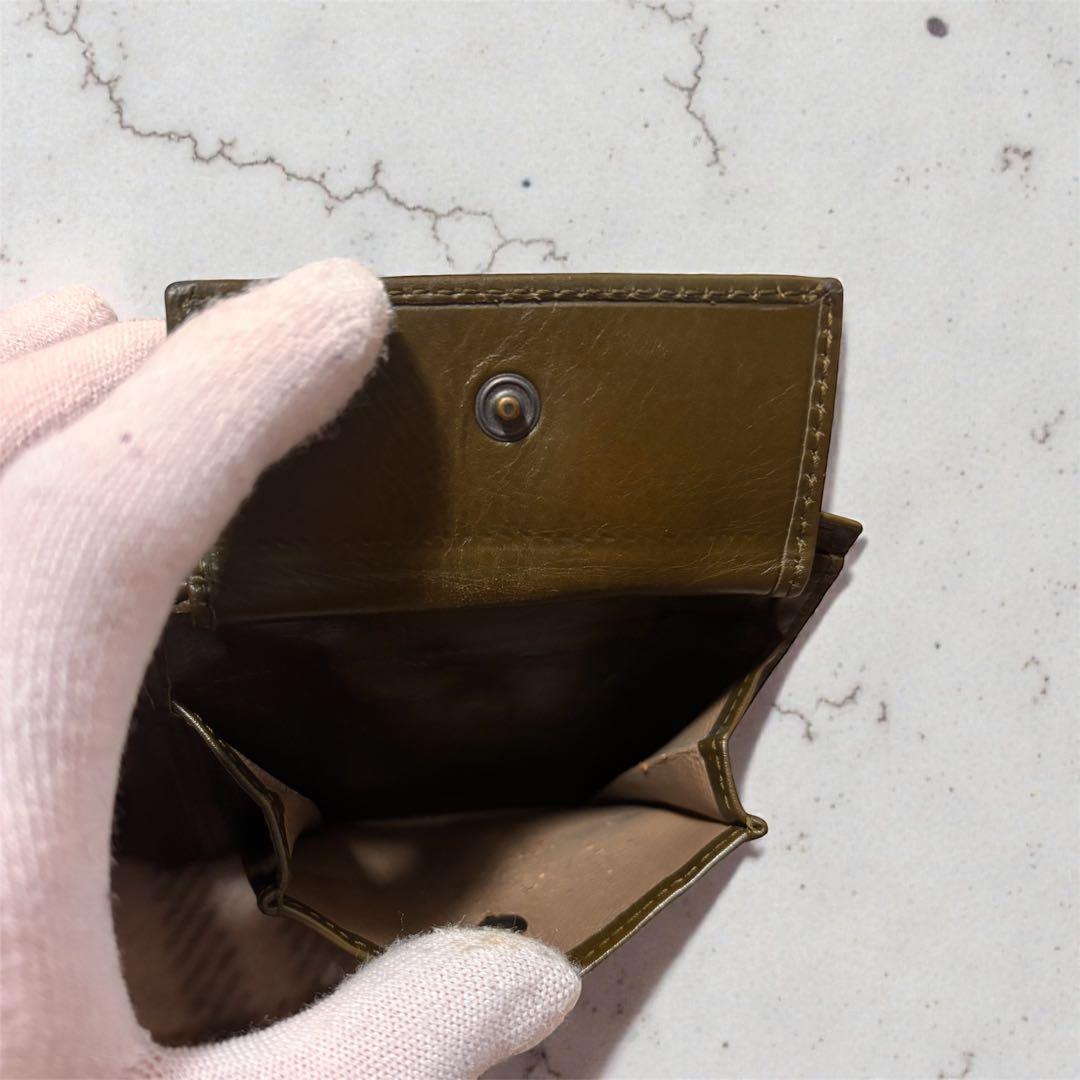 美品BOTTEGA VENETA ボッテガヴェネタ ダークブラウン　二つ折り財布