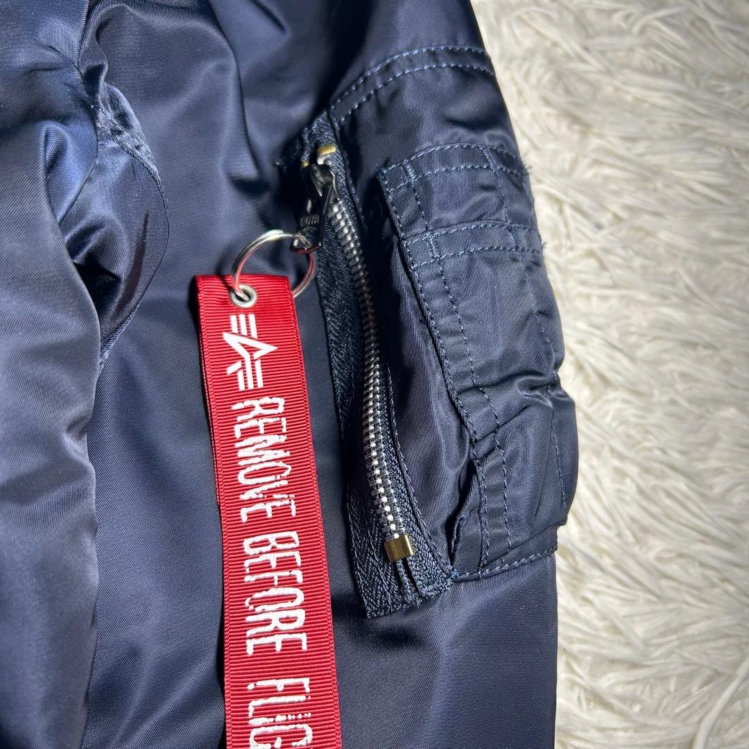 90s alpha industries ma-1 フライトジャケット　ネイビー