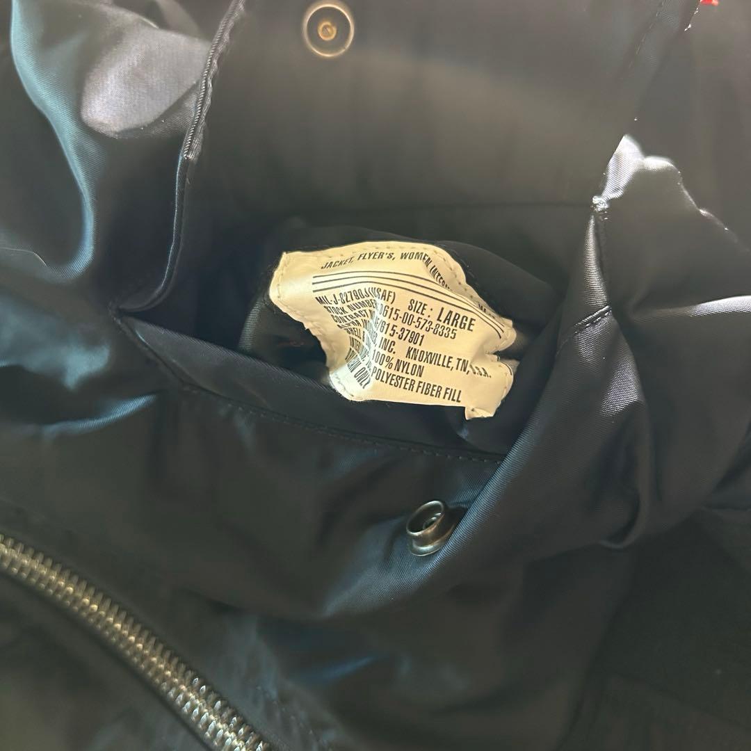 90s alpha industries ma-1 フライトジャケット　ネイビー