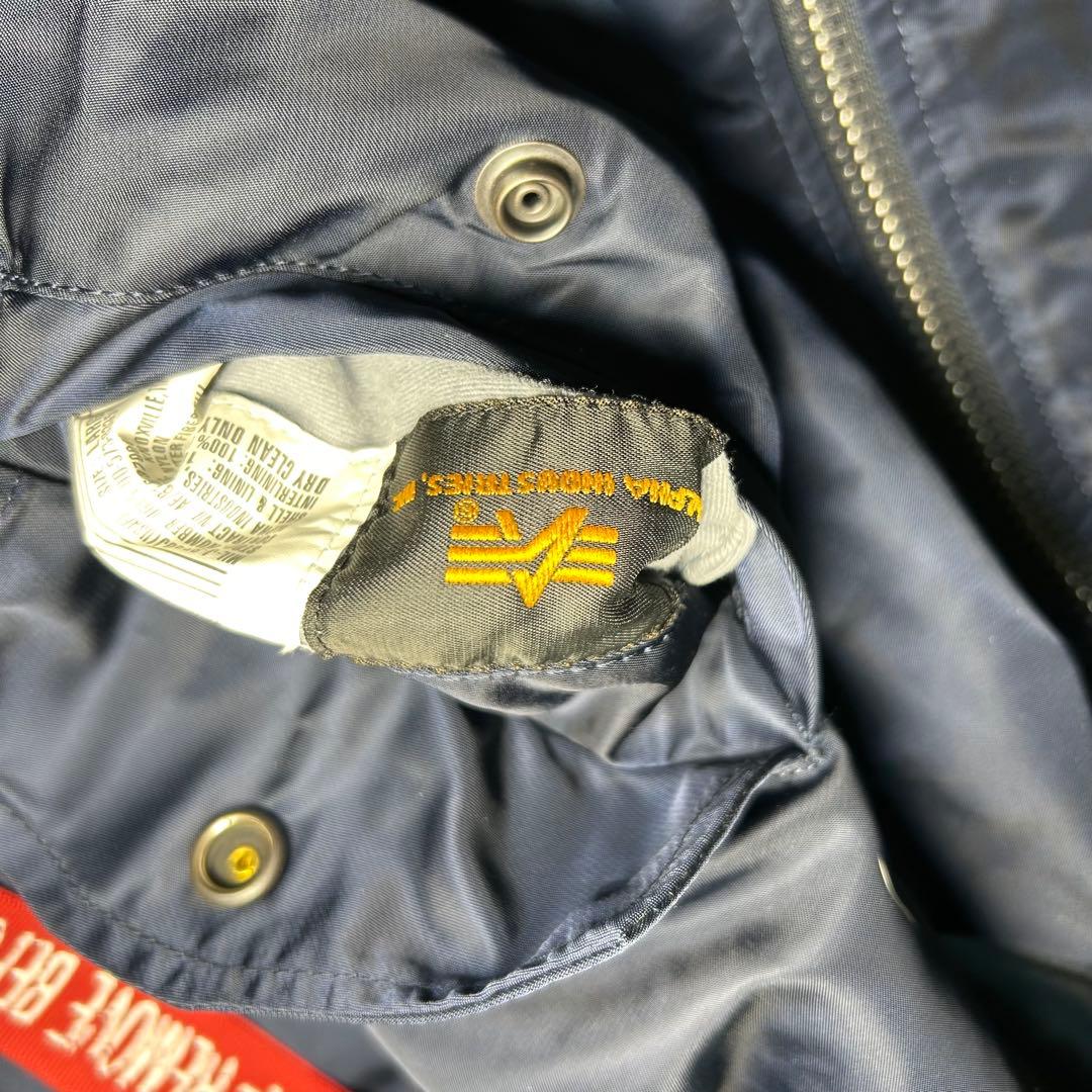 90s alpha industries ma-1 フライトジャケット　ネイビー